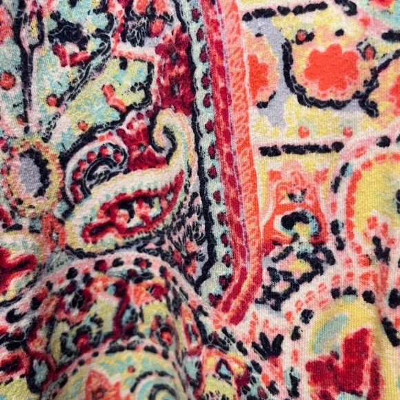 TALBOTS WOMEN'S PAISLEY QUARTER-ZIP PULLOVER FLEECE - Picture 4 of 6